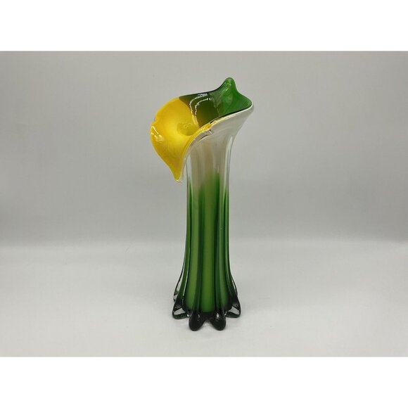 Jack In The Pulpit Calla Lily Vase 11.5 Inches Tall By Pier 1 Imports Vintage - Picture 5 of 16